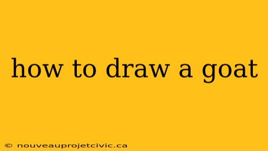 how to draw a goat