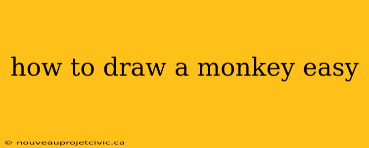 how to draw a monkey easy