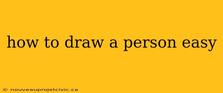 how to draw a person easy