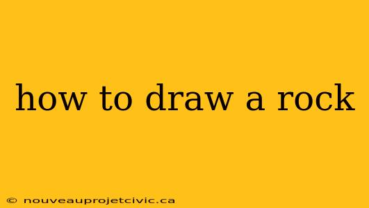 how to draw a rock