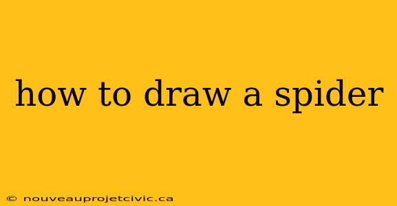 how to draw a spider