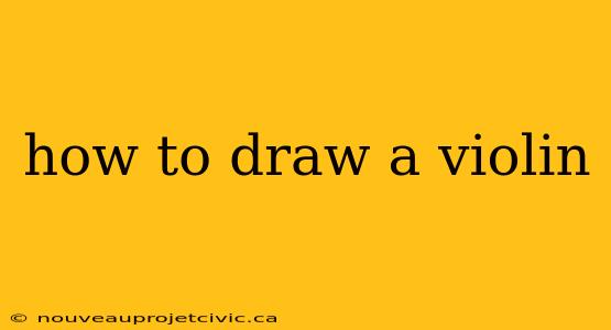 how to draw a violin