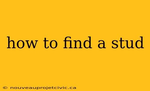 how to find a stud