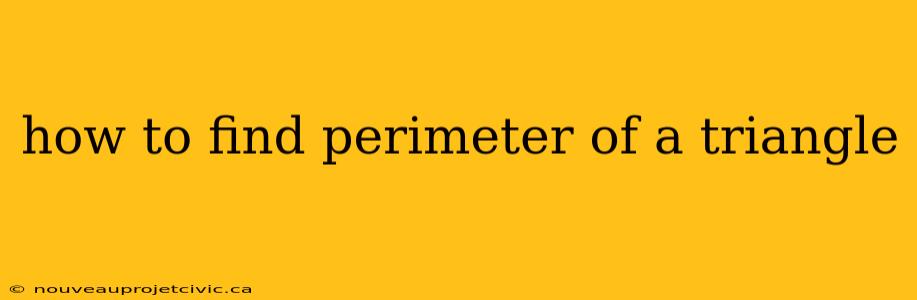 how to find perimeter of a triangle