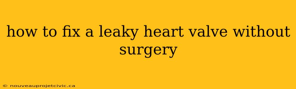 how to fix a leaky heart valve without surgery