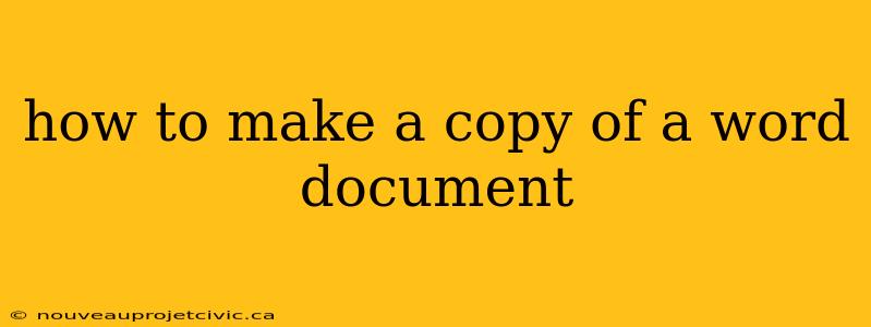 how to make a copy of a word document