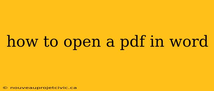 how to open a pdf in word