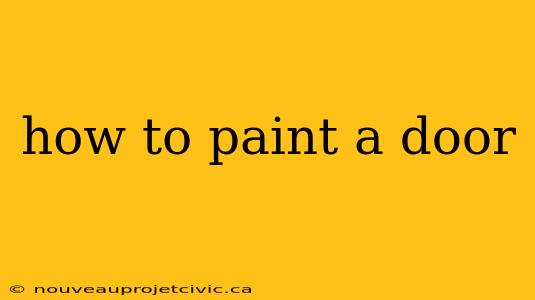 how to paint a door