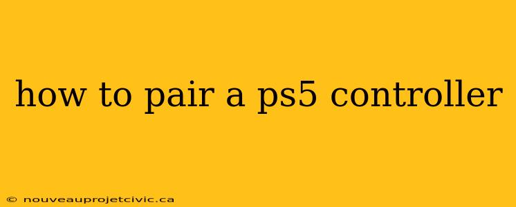 how to pair a ps5 controller