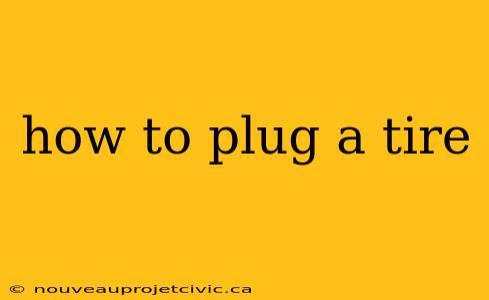 how to plug a tire