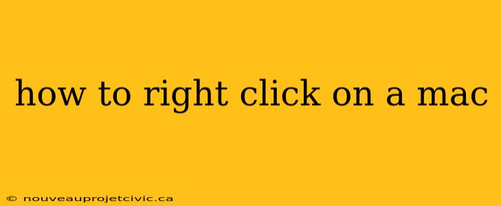 how to right click on a mac