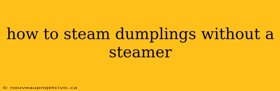 how to steam dumplings without a steamer