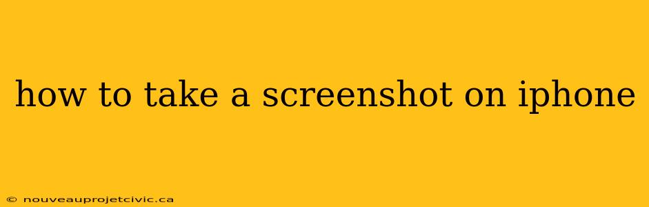 how to take a screenshot on iphone