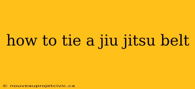 how to tie a jiu jitsu belt