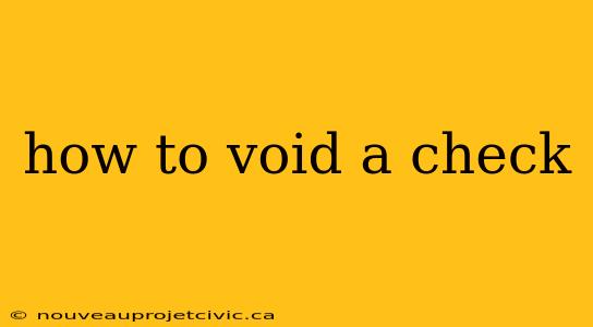 how to void a check