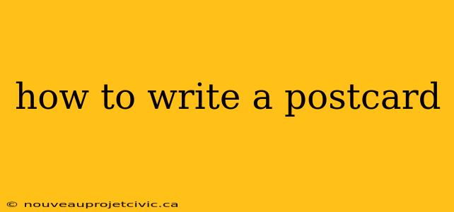 how to write a postcard