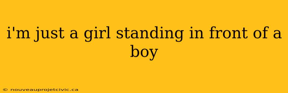 i'm just a girl standing in front of a boy