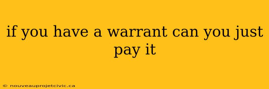 if you have a warrant can you just pay it