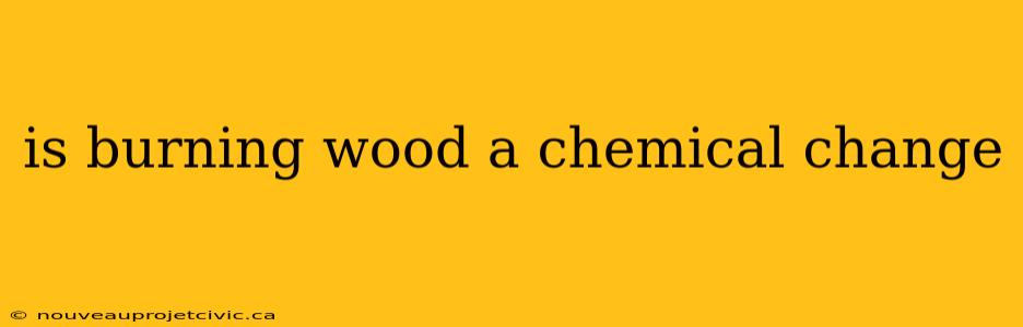 is burning wood a chemical change