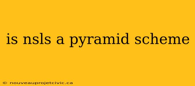 is nsls a pyramid scheme