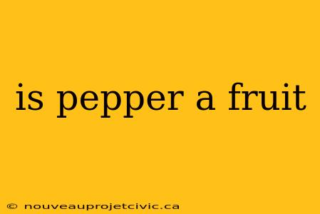 is pepper a fruit