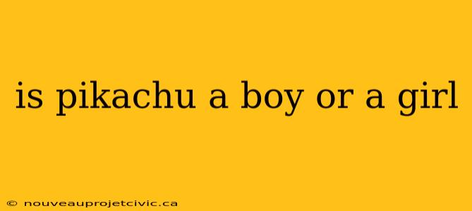 is pikachu a boy or a girl