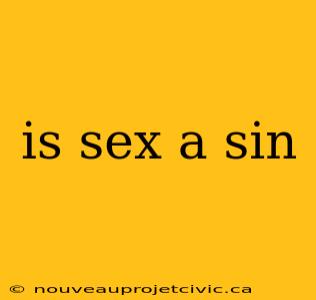 is sex a sin