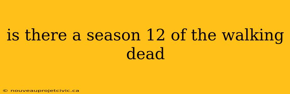 is there a season 12 of the walking dead