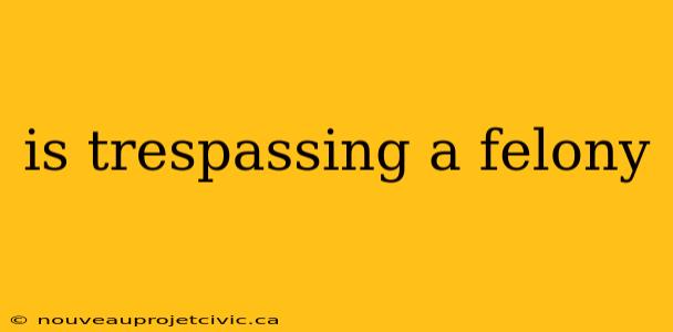 is trespassing a felony