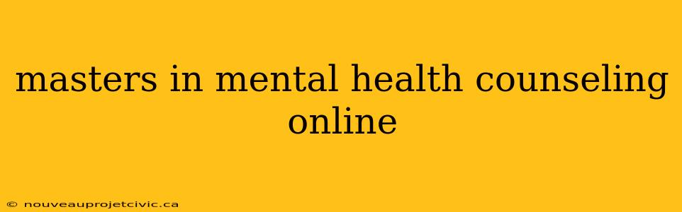 masters in mental health counseling online