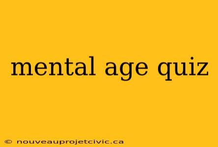 mental age quiz