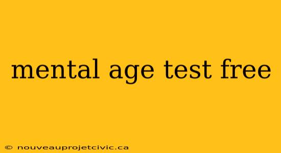 mental age test free