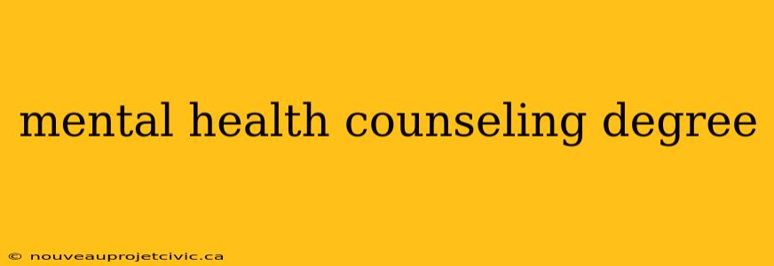 mental health counseling degree