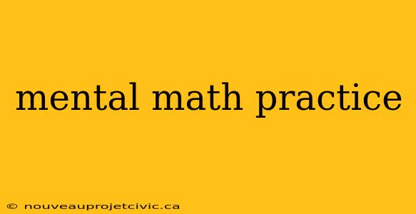 mental math practice