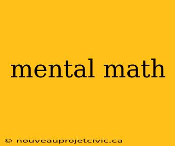 mental math