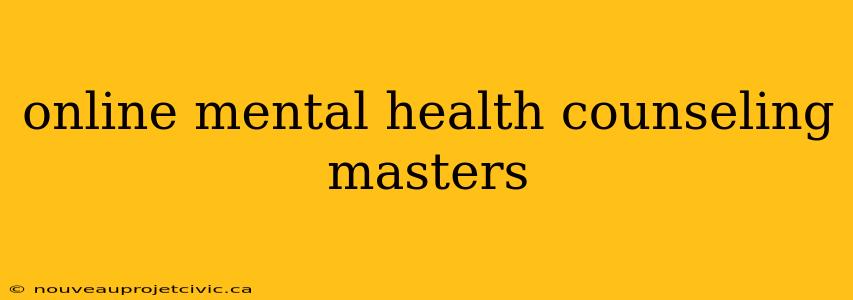 online mental health counseling masters