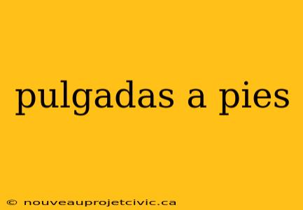 pulgadas a pies