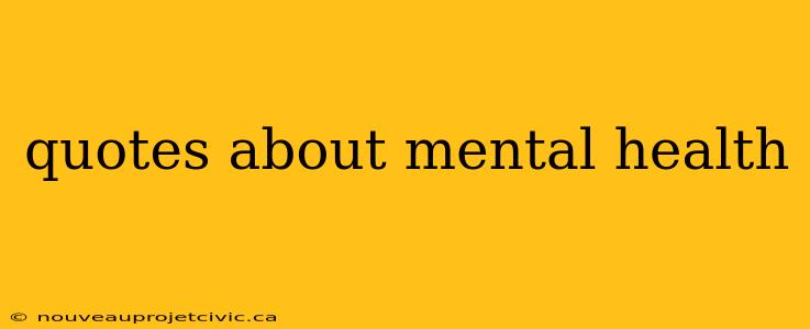 quotes about mental health