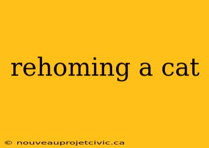 rehoming a cat