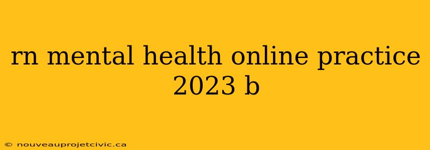 rn mental health online practice 2023 b