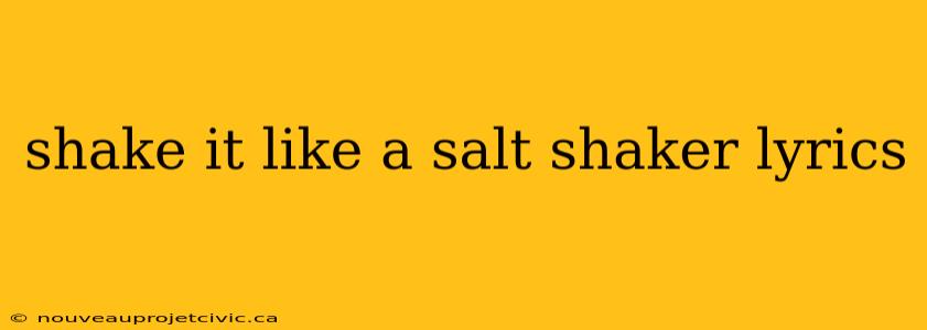 shake it like a salt shaker lyrics