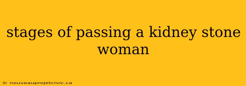 stages of passing a kidney stone woman