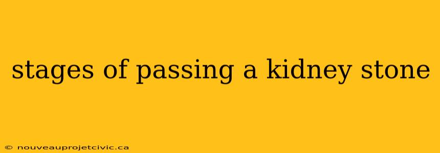 stages of passing a kidney stone