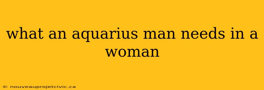 what an aquarius man needs in a woman