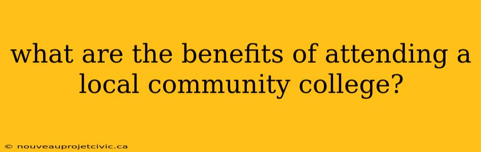 what are the benefits of attending a local community college?