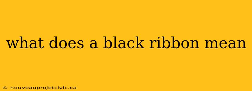 what does a black ribbon mean