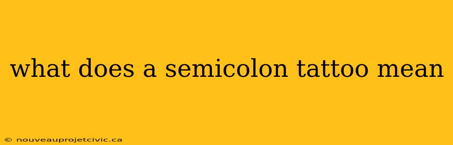 what does a semicolon tattoo mean