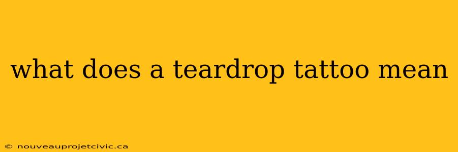 what does a teardrop tattoo mean