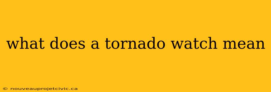 what does a tornado watch mean