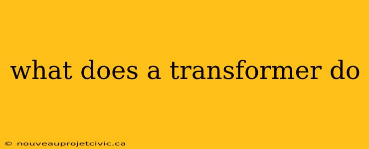 what does a transformer do